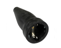 Contra- stekker rubber zwart Contra- stekker rubber zwart