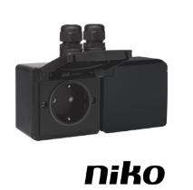 Niko Tuinpaal incl. grondplaat met spuitwaterdicht wcd dubbel HORIZONTAAL incl.doos met 2 x M20-ingang met wartel, insteekklemmen Niko Tuinpaal incl. grondplaat met spuitwaterdicht wcd dubbel HORIZONTAAL incl.doos met 2 x M20-ingang met wartel, insteekklemmen