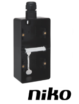 Niko Spuitwaterdicht opbouwdoos 2-voudig VERTICAAL ( IP55 ) zwart met 1 x M20-ingang incl.wartel Niko Spuitwaterdicht opbouwdoos 2-voudig VERTICAAL ( IP55 ) zwart met 1 x M20-ingang incl.wartel