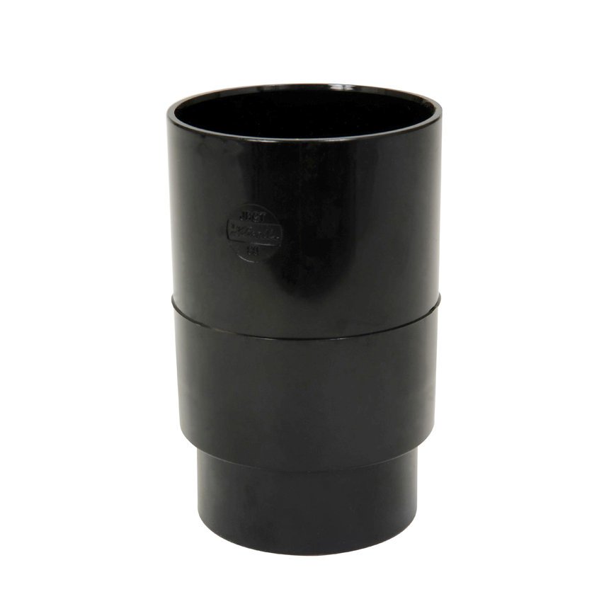 Nicoll Techtan verlengde hwa mof, pvc, inwendig lijm x verjongd spie, zwart, RAL 9011, 80 mm Nicoll Techtan verlengde hwa mof, pvc, inwendig lijm x verjongd spie, zwart, RAL 9011, 80 mm