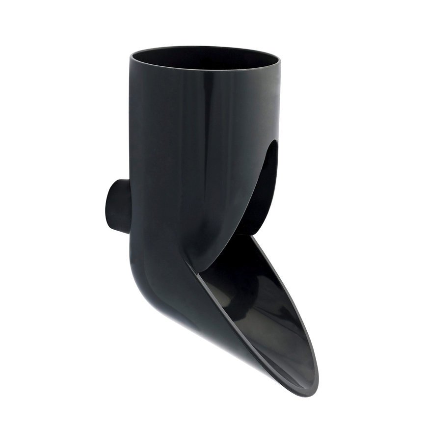 Nicoll Techtan hwa uitloop, pvc, gebogen, zwart, RAL 9011, 80 mm Nicoll Techtan hwa uitloop, pvc, gebogen, zwart, RAL 9011, 80 mm