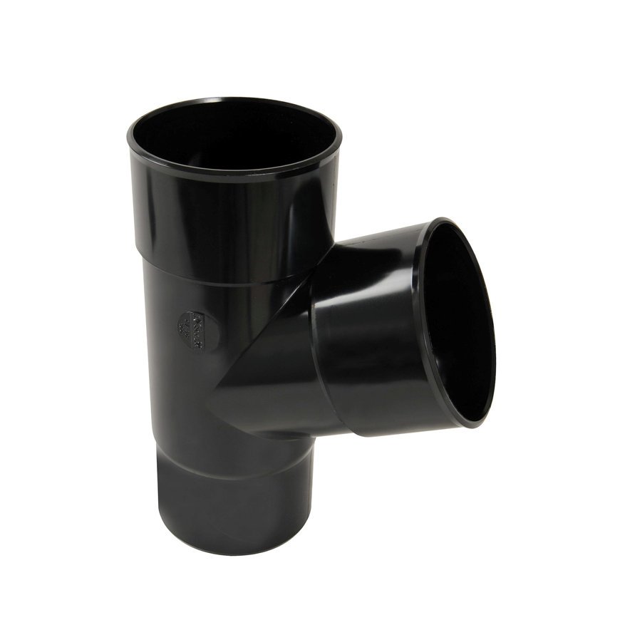 Nicoll Techtan hwa T-stuk 67°, pvc, 2x inwendig lijm x verjongd spie, zwart, RAL 9011, 80 mm Nicoll Techtan hwa T-stuk 67°, pvc, 2x inwendig lijm x verjongd spie, zwart, RAL 9011, 80 mm