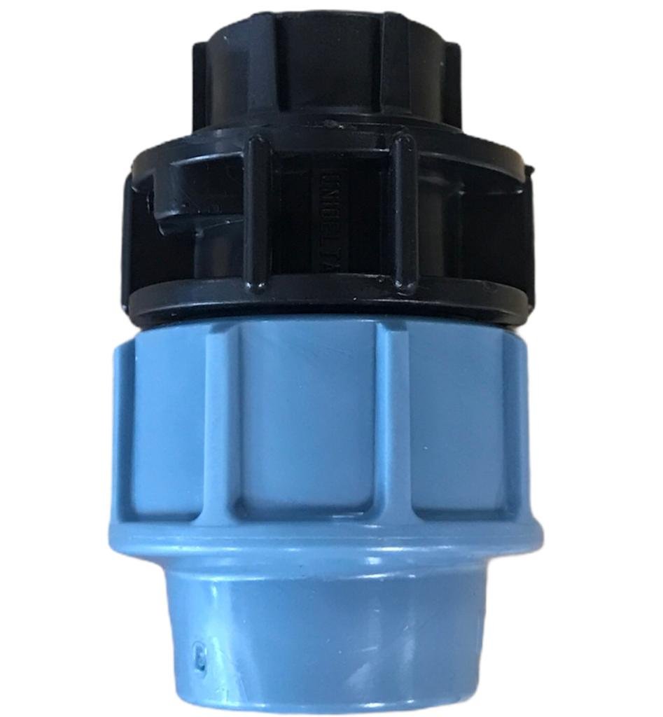 Unidelta schroefkoppeling, Kiwa, 16 bar, klem x binnendraad 16 mm x ½", zonder verstevigingsring Unidelta schroefkoppeling, Kiwa, 16 bar, klem x binnendraad 16 mm x ½", zonder verstevigingsring