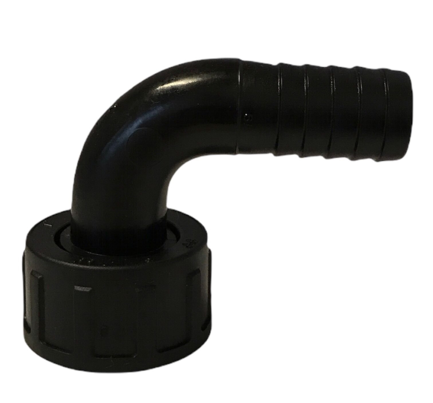 BD 2-delige slangtule, pp, bocht 90°, schroefwartel BD 2-delige slangtule, pp, bocht 90°, schroefwartel