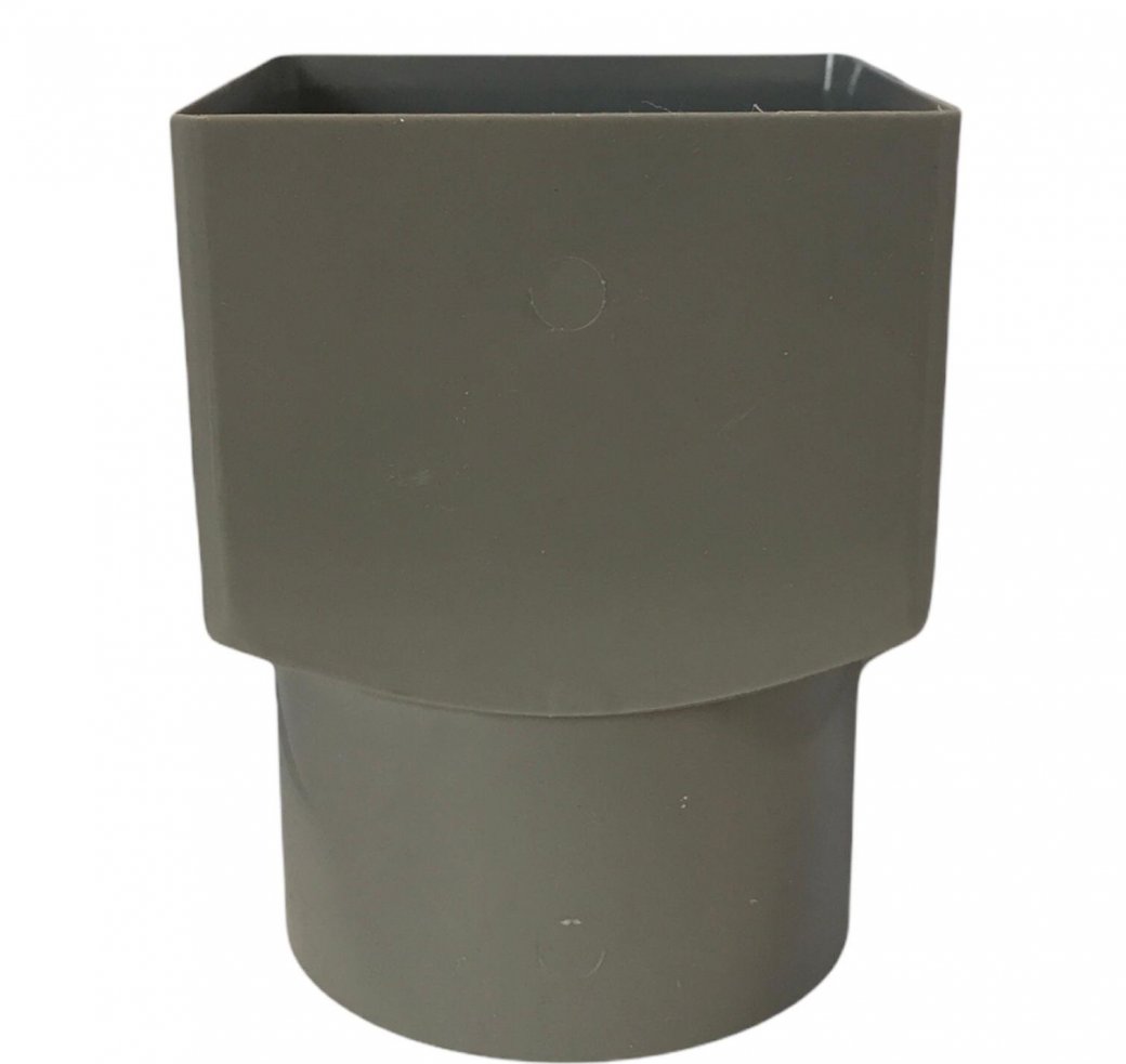 Hwa verloopstuk, vierkant/rond, pvc, inwendig lijm x verjongd spie, 80 x 80 mm Hwa verloopstuk, vierkant/rond, pvc, inwendig lijm x verjongd spie, 80 x 80 mm