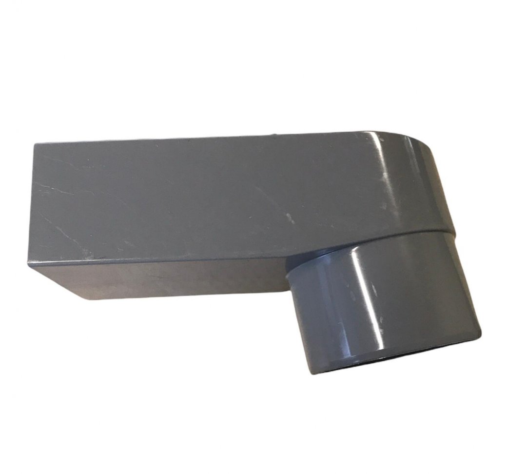 Pvc stadsuitloop, grijs, model ZZ, rechthoekig x ronde uitloop Pvc stadsuitloop, grijs, model ZZ, rechthoekig x ronde uitloop