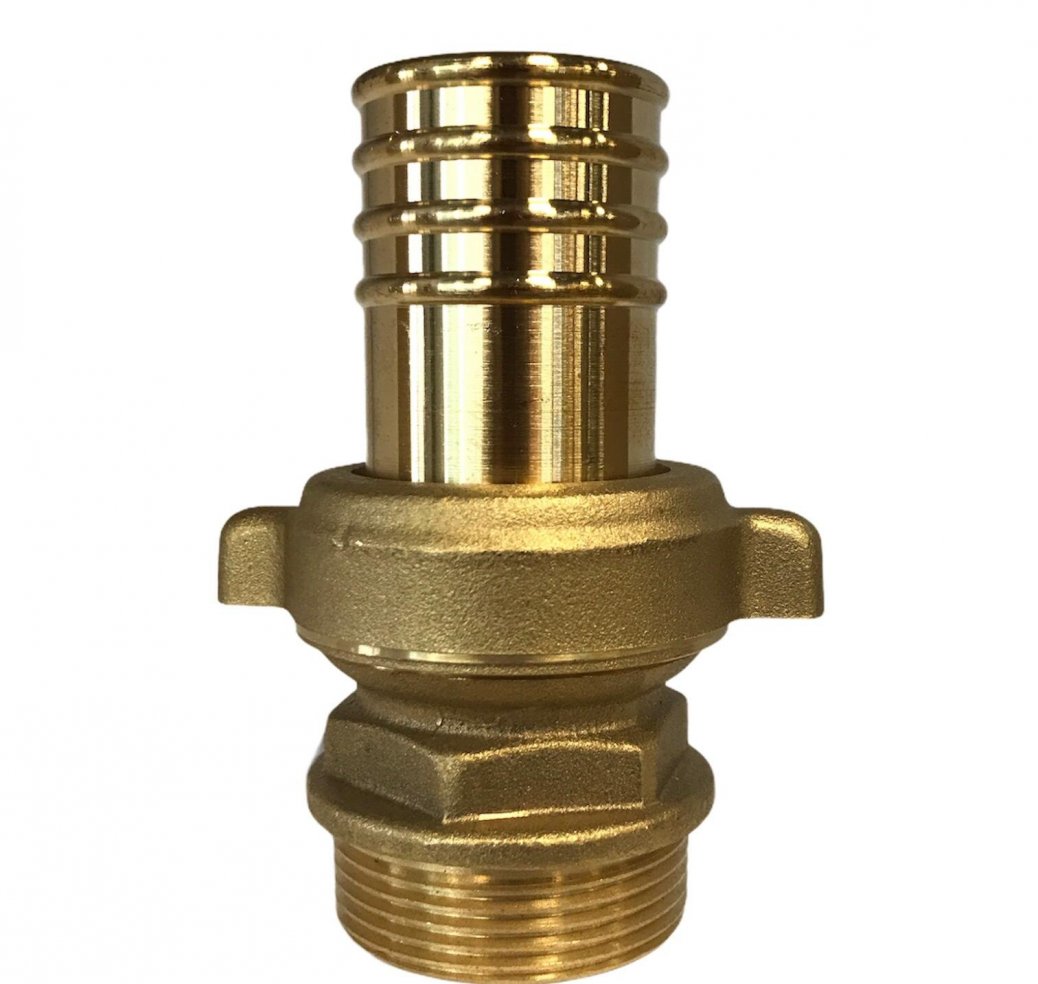 RIV messing standpijpkoppeling, type 3130, buitendraad x slangtule RIV messing standpijpkoppeling, type 3130, buitendraad x slangtule