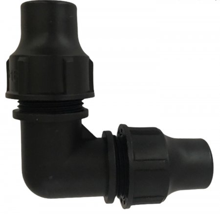 Palaplast kniekoppeling, 2x klem Palaplast kniekoppeling, 2x klem