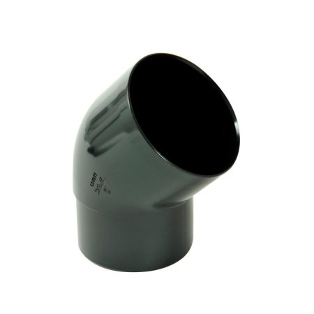 Nicoll Techtan hwa bocht 45°, pvc, inwendig lijm x verjongd spie, zwart, RAL 9011, 80 mm Nicoll Techtan hwa bocht 45°, pvc, inwendig lijm x verjongd spie, zwart, RAL 9011, 80 mm