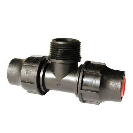 Palaplast T-stuk 90&deg;, 2x klem / 1x buitendraad