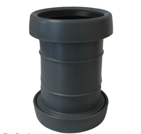 Pipelife Topfit pp overschuifmof, 2x manchet, grijs, KOMO Pipelife Topfit pp overschuifmof, 2x manchet, grijs, KOMO