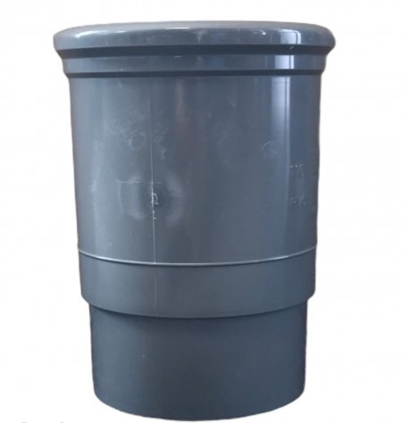 Pvc expansiemof, uitwendig lijm x manchet, grijs, KOMO Pvc expansiemof, uitwendig lijm x manchet, grijs, KOMO